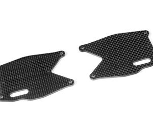 XB8 GRAPHITE REAR LOWER ARM PLATE (2)