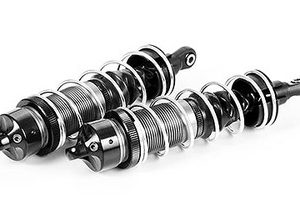XB8 ALU SHOCK CAP NUT VENT HOLE - SWISS 7075 T6 - BLACK COATED (2)