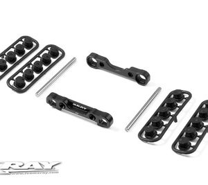 ALU FRONT LOWER SUSP. HOLDERS SET - SQUARE ADJ. ROLL-CENTER