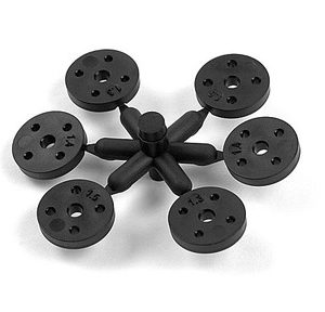 4-HOLE COMPOSITE SHOCK PISTON SET - STRAIGHT - WIDE (2)