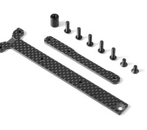GRAPHITE CHASSIS BRACE UPPER DECK - SHORT PACK (2)