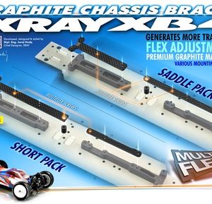 GRAPHITE CHASSIS BRACE UPPER DECK - SADDLE PACK (2)