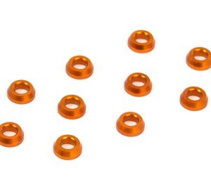 ALU CONICAL SHIM 3x6x2.0MM - ORANGE (10)