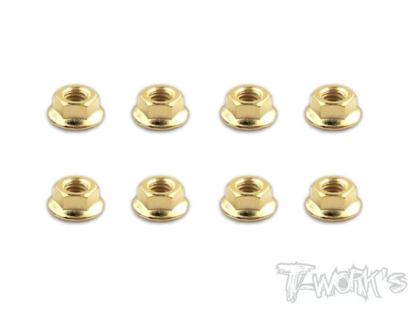 GSS-4SN Gold Plated Serrated M4 Wheel Steel Nuts ( 8 pcs.?