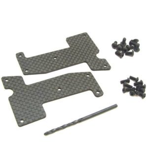 Answer RC "CS" Front Carbon Arm Stiffeners w. 2.5 + 3.0mm screws and drill bit