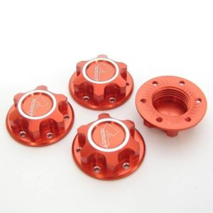 Answer-RC v2 Lightweight Locking Wheel Nut 1.0mm - 4pk - Red