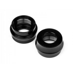 HB RACING Big Bore Shock Bottom Cap Black - 2pcs