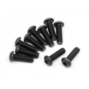 HB RACING Button Head Screw M2.5x8mm Hex Socket - 10pcs