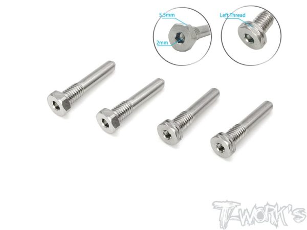 TP-119-HB 64 Titanium Screw Type Shock Pin Set ( For HB D819RS/819/817/E819/817 ) LT 2pcs. RT 2pcs.