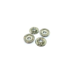 KLINIK RC Low PRO M4 Large FL Serrated TI Nuts (4)
