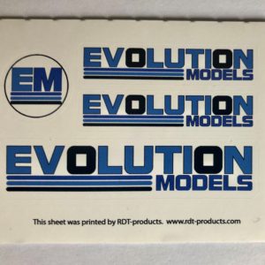 ERP100 Evolution Models Sticker Sheet - 1pc