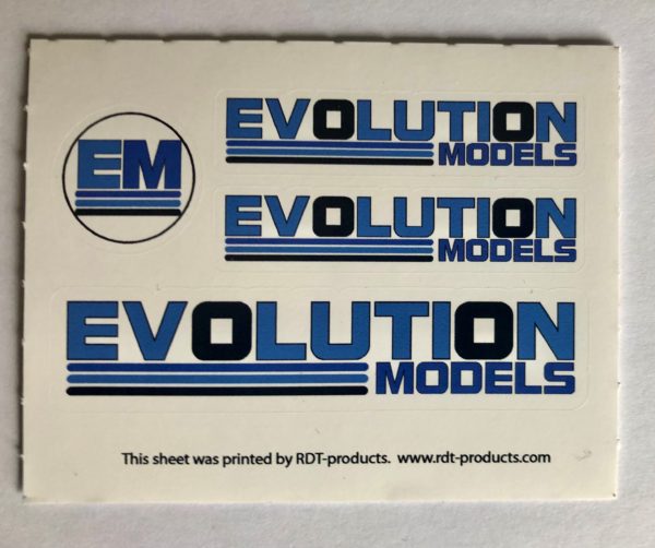 ERP100 Evolution Models Sticker Sheet - 1pc