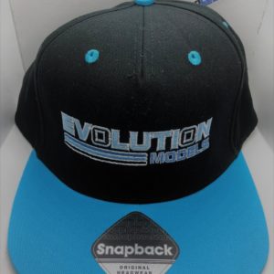 Evolution Models Embroidered Flat Bill Cap - Black/Blue