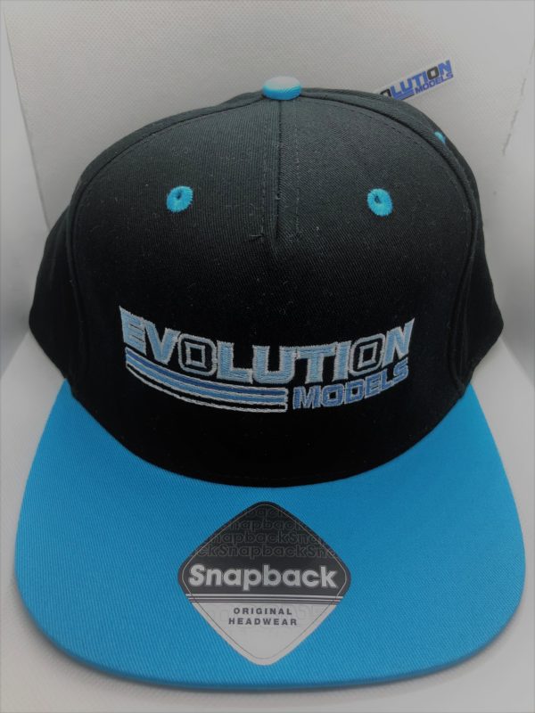 Evolution Models Embroidered Flat Bill Cap - Black/Blue