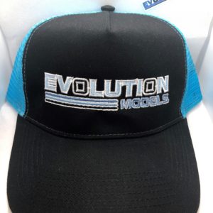Evolution Models Embroidered Trucker Cap - Black/Blue