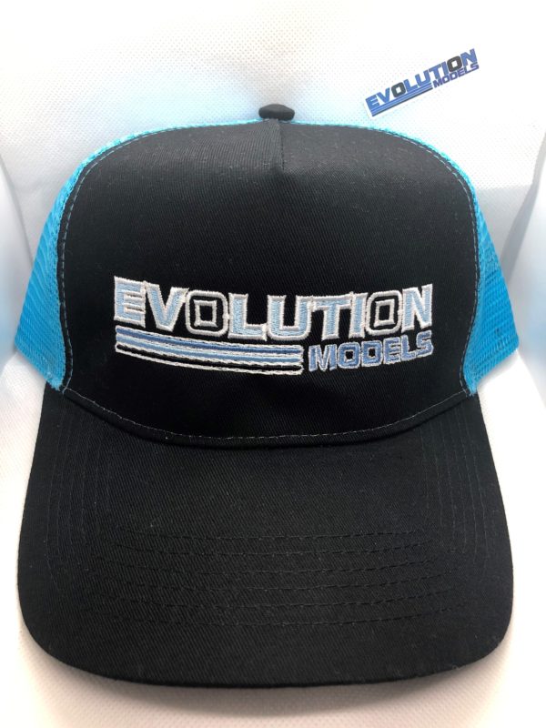 Evolution Models Embroidered Trucker Cap - Black/Blue