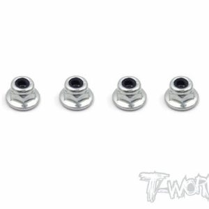 NSS-3FLN Nickel Plated Flat M3 Lock Nuts ( 4 pcs)