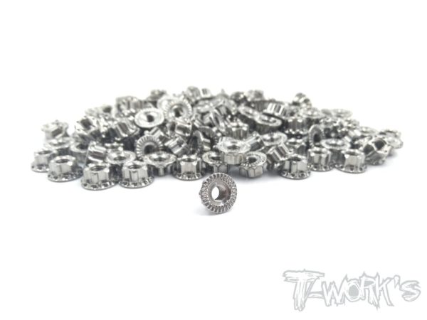 TP-025 Titanium Light Weight Serrated M4 Wheel Nuts (4pcs)
