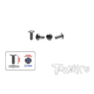 TP-149 64 Titanium Centre Mount Screw 4x10mm( For Mayako MX8 ) 4pcs.