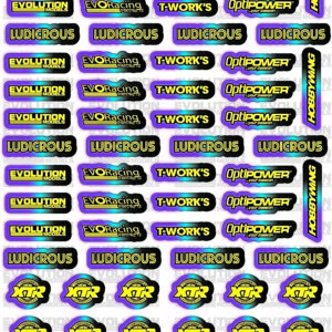 ERP144-10 Evolution Models 1/10th Sticker Sheet - 1 Sheet