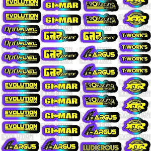 ERP144-8 Evolution Models 1/8th Sticker Sheet - 1 Sheet