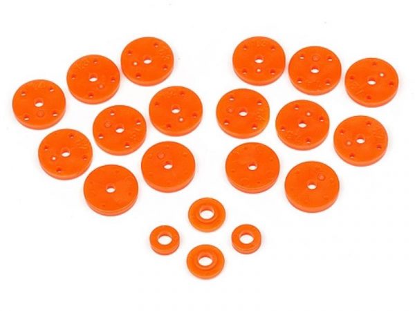 HB RACING Shock Piston Set (4X1.2mm/1.3mm/1.4mm/Blank)