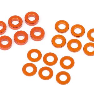 HB RACING Washer Set 3X6mm (0.5mm/1.0mm/2.0mm/Orange/6pcs)