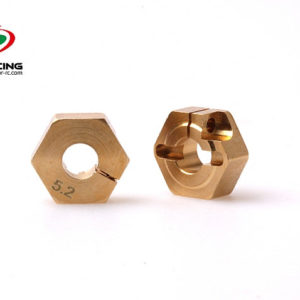 Brass hex weighs Wheel Hex 12mm x 5.2mm (2)