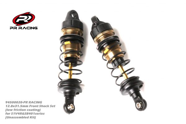 PR Racing 12.8x31.5mm Front Shock Set (low friction coating) for S1V4R & SB401 series