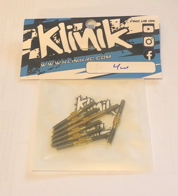 Klinik RC PR SB401 Type R 2022 Gold Titanium Turnbuckle Kit 7pcs
