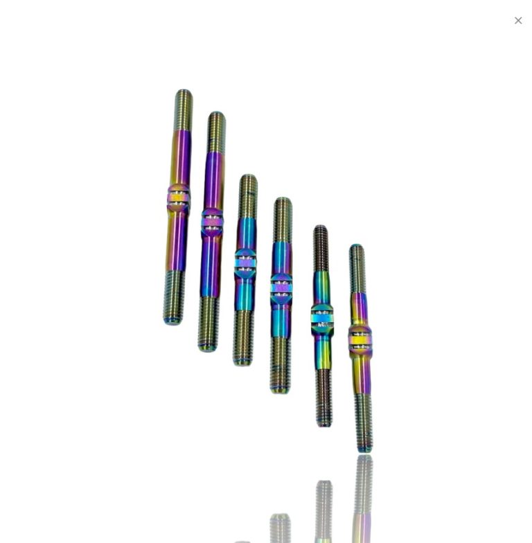 HB D8 World Spec Milled Titanium Turnbuckle Set 6pcs Evolution Models