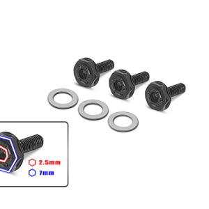 Steel Low Profile Clutch Screw - 3pcs