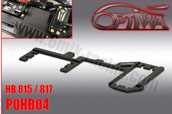 6MIK HB Racing Alloy Radio Tray Stiffener - (D817/D819/D8)