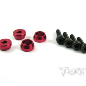 TA-057R 2mm Hex Socket Washer For Switch (Red) 4pcs
