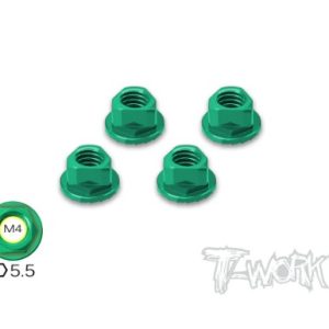 TA-158-G Alloy Featherlite Wheel Nut M4 Green (4pcs)