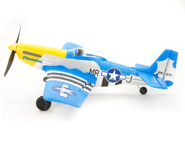 Volantex P-51D Mustang V2 Blue 4ch 400MM Brushed W/Gyro EPP RTF - Image 3