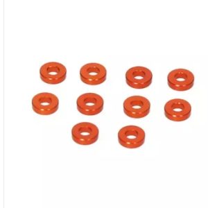 HB RACING Anodized Aluminium Washer (M3 x 7 x 2mm) - Orange - 10Pcs