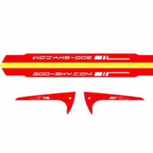 S2 Tail Boom and fin sticker (3 sets, Red)