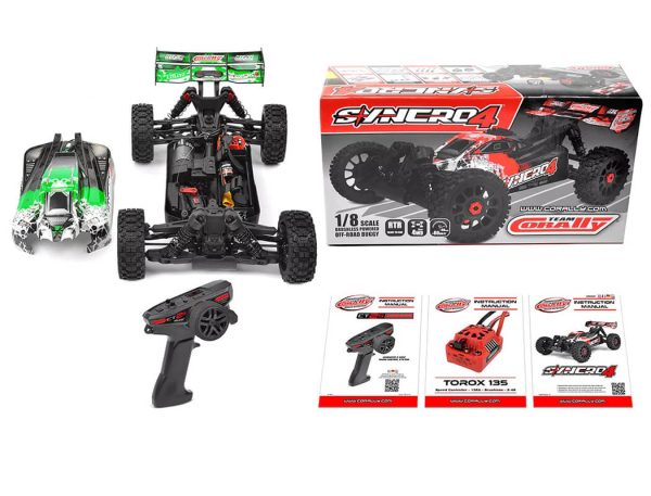 Corally Syncro-4 Brushless 4s Basher Buggy RTR - Green - Image 3