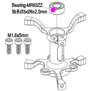 Servo Mount Set - OMP M1 : OSHM1006