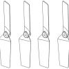 Tail Blade Set Black (4) - OMP M1 : OSHM1015 - Image 2