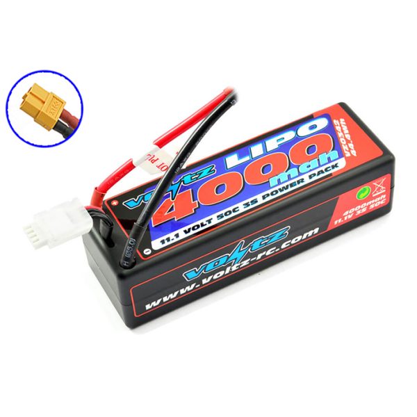 Voltz 4000mah Hard Case 11.1v 50c Lipo Stick 2/XT60