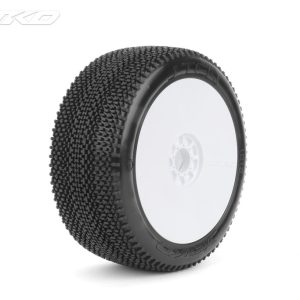 Jetko J Ten Soft 1:8 Buggy Pre-glued White Revo Rims (2)