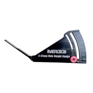 MR33 Aluminum Buggy Ride Height Gauge, 3-40mm-Black