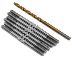 J&T Bearings Co. Associated B84 Titanium "Milled" XD Turnbuckle Kit (Silver)