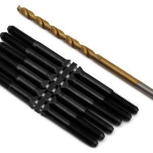 J&T Bearing Co. Associated B84 Titanium "Milled" XD Turnbuckle Kit (Black)