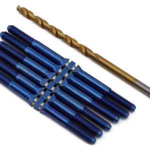 J&T Bearing Co. Schumacher LD3 Mod Spec Titanium "Milled" XD Turnbuckle Kit (Blue)