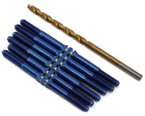 J&T Bearing Co. Schumacher LD3 Mod Spec Titanium "Milled" XD Turnbuckle Kit (Blue)