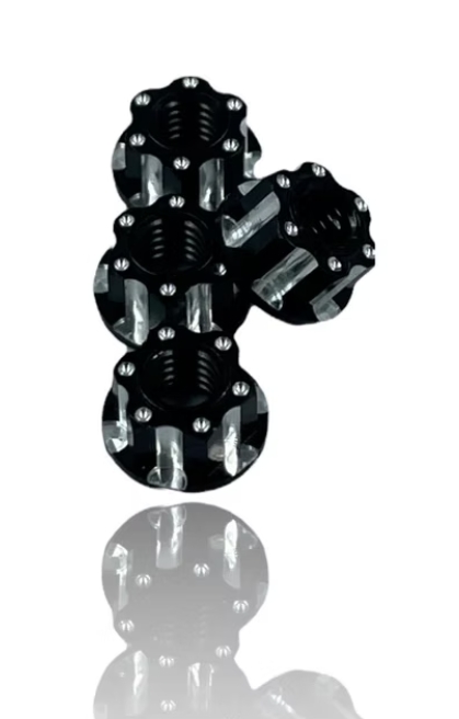 J&T M4 Machined Aluminium Wheel Nuts (4pcs) - Black