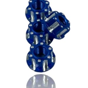 J&T M4 Machined Aluminium Wheel Nuts (4pcs) - Blue